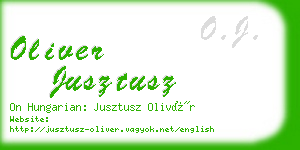 oliver jusztusz business card